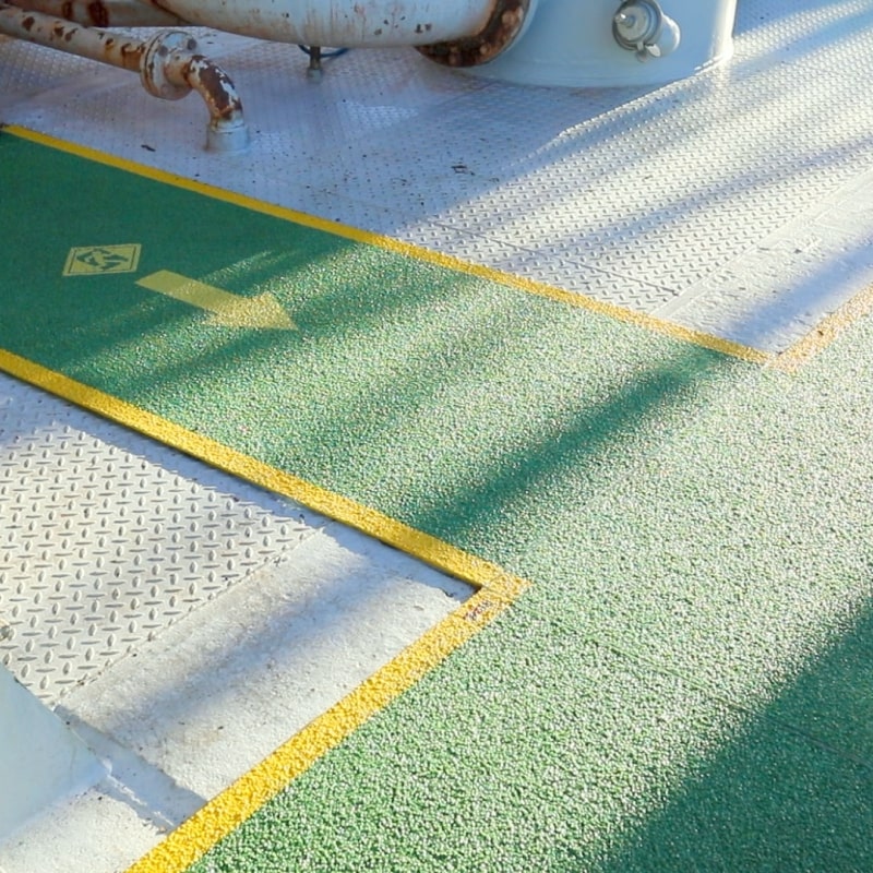 Anti slip walkway cover green and yellow