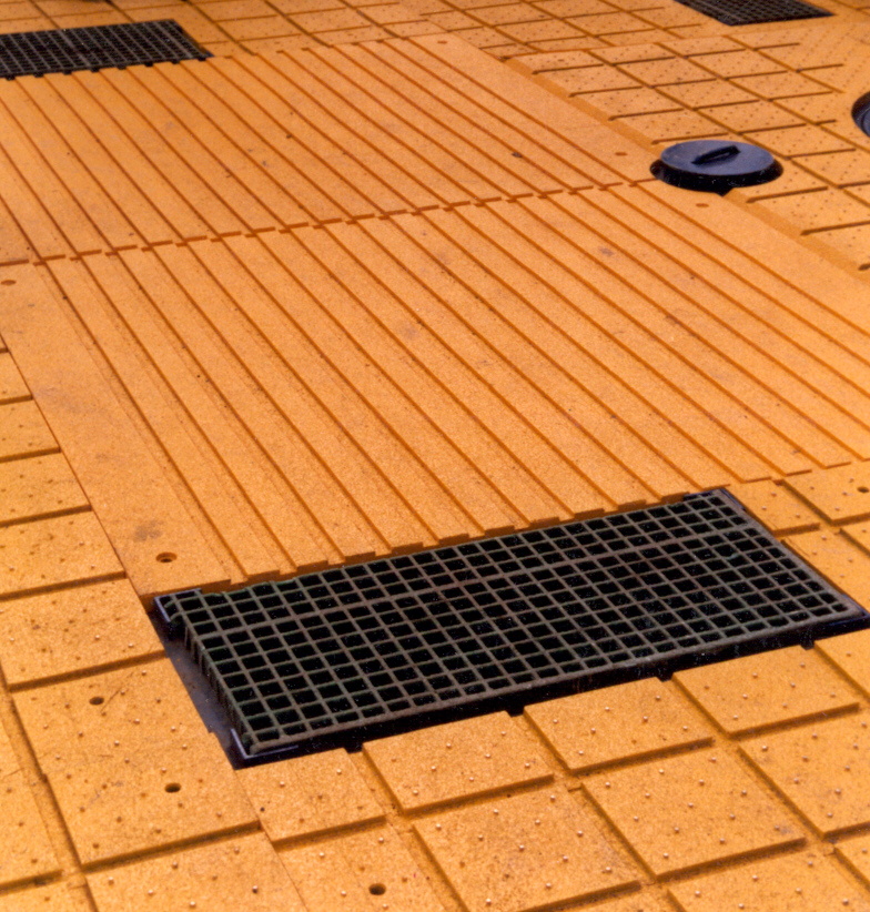 Safety mat with channels