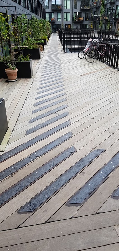 deck strips on wood