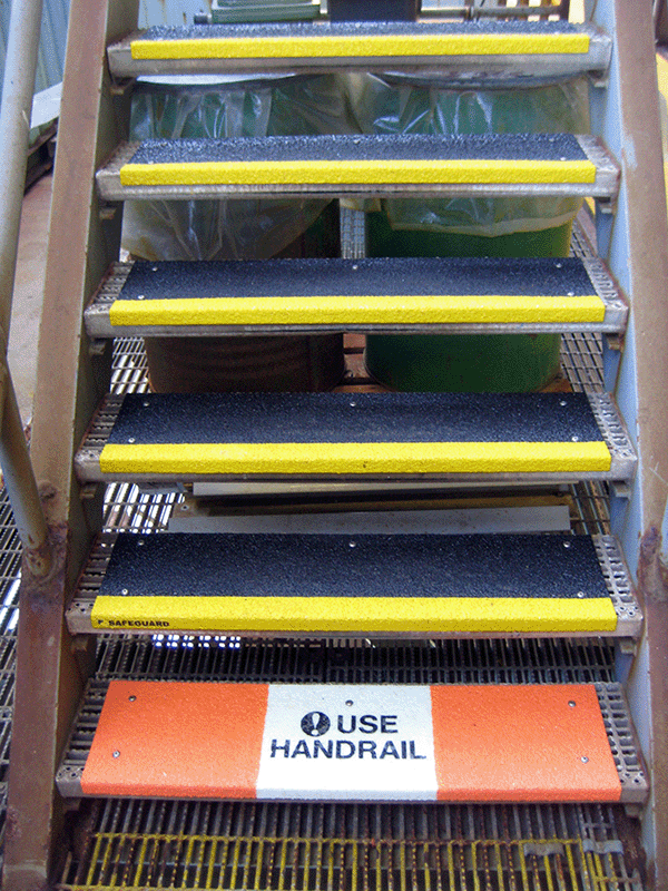Step cover - use handrail