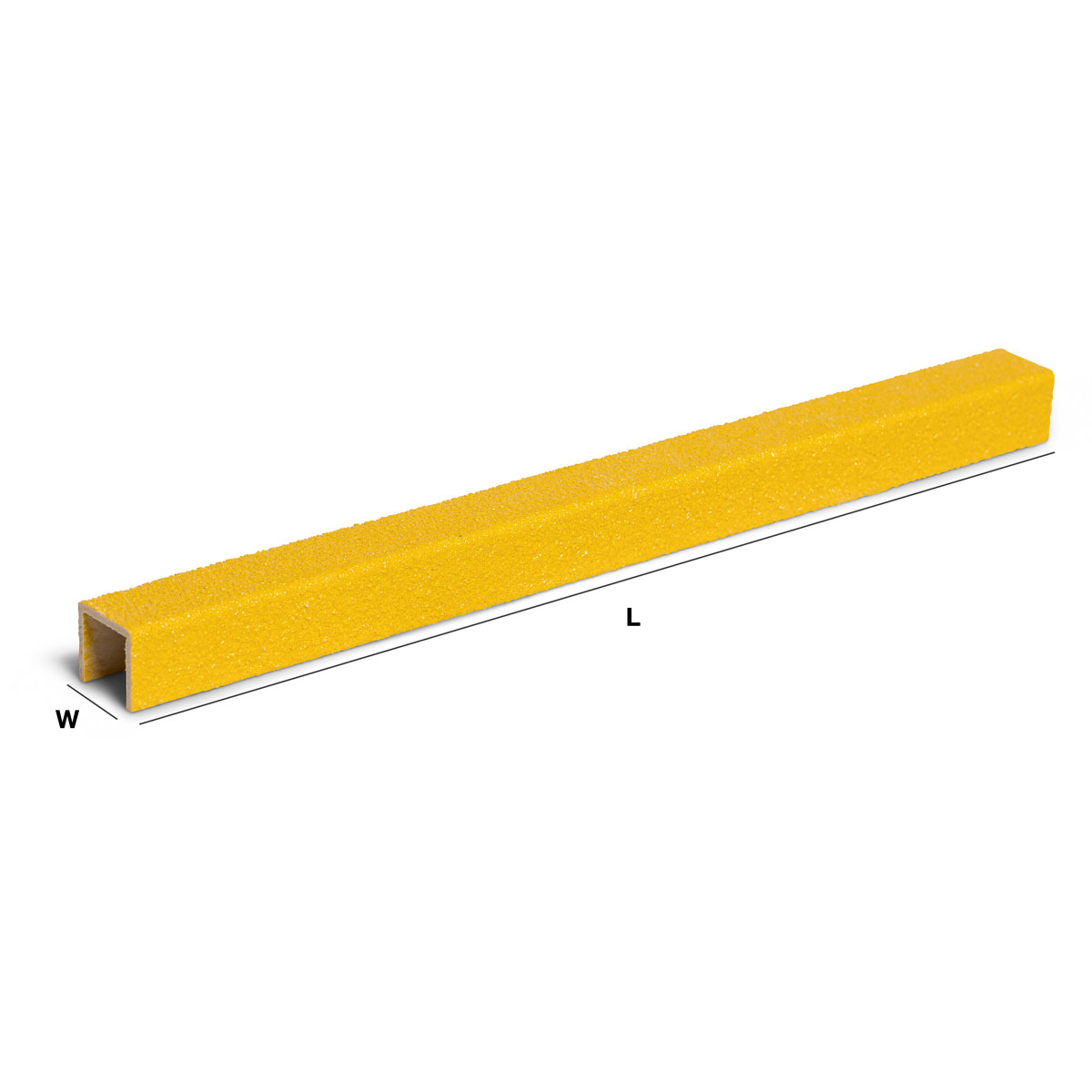 Anti-slip ladder rung covers for square channel rung profiles to improve ladder safety and slip resistance.