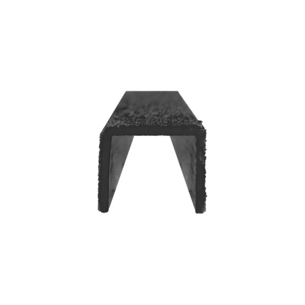 Ladder rung cover channel in black front, size 30mmx300-500mm.